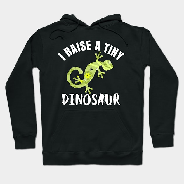 I Raise a Tiny Dinosaur Lizard Reptile Gecko Iguana Hoodie by BuddyandPrecious